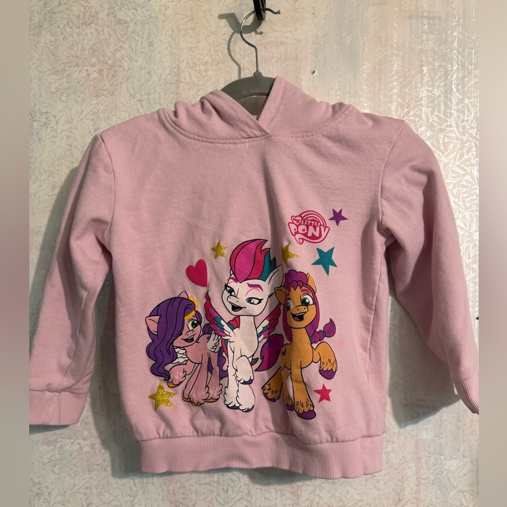 My Little Pony Pink Sweatshirt, Izzy Moonbow, Zip Storm And Sunny Starscout, 6-7